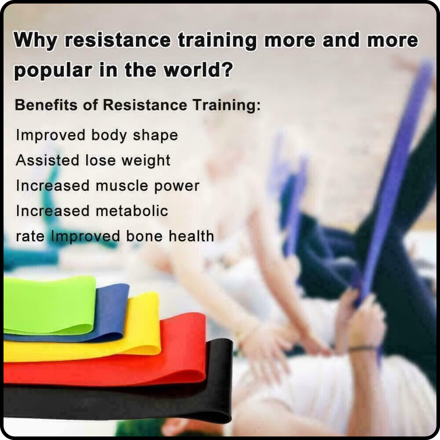 New Set of 5 Resistance Bands Workout Loop